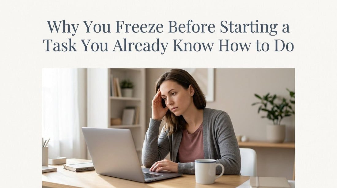 Why You Freeze Before Starting a Task You Already Know How to Do: The Real Reason Task Paralysis Hits Before You Even Begin - The Calm Protocol